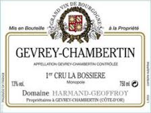 Harmand Geoffroy Gevrey Chambertin Premier Cru La Boissiere 2017 ...