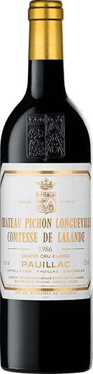 Buy Chateau Pichon-Longueville Comtesse de Lalande 1986 wine ...