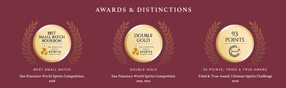  Maroon background with 3 gold award medallions