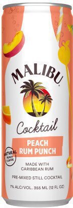 Malibu Rtd Peach Rum Punch 12OZ - Kindred Spirits & Wine