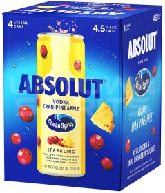 Absolut Vodka Cran Pineapple With Ocean Spray Cranberry Juice Rtd ...
