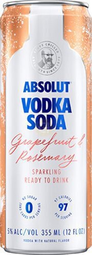 Absolut Vodka Soda Grapefruit Rosemary RTD Cocktail Cans - New ...