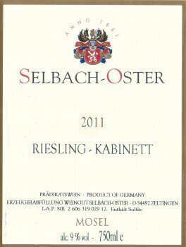 Selbach Oster Riesling Kabinet T Zeltinger Himmelreich Halbtrocken