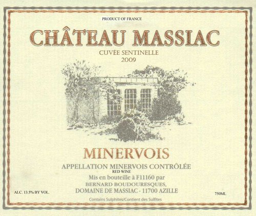 Ch Massiac Minervois Rouge Les Sentinelles