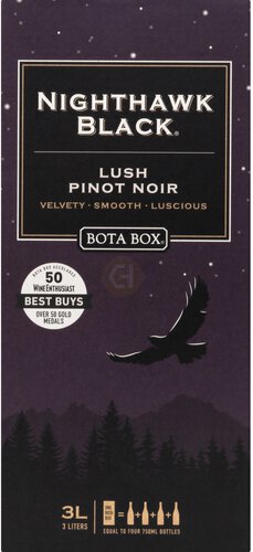 Bota Box Nighthawk Black Lush Pinot Noir Box