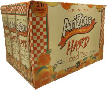 12pkcan Original Arizona Hard Reak Brewed Iced Tea With Peach