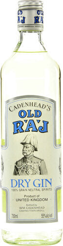 Old Raj Dry Gin 110 Proof Blue Label