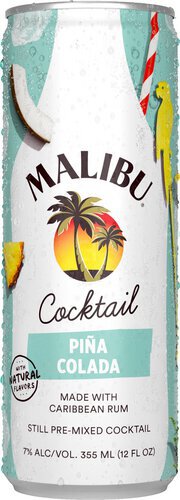 Malibu Pina Colada RTD Cocktail Cans 12OZ - One Mile Liquors ...