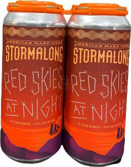 Stormalong Red Skies At Night Cider 4pk/cans 16OZ - Maximum Beverage
