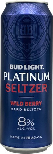 Bud Light Platinum Seltzer Wild Berry 25oz Can