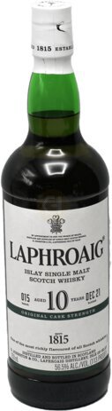 Laphroaig 10 Year Old Cask Strength Single Malt Scotch Whisky Batch 016