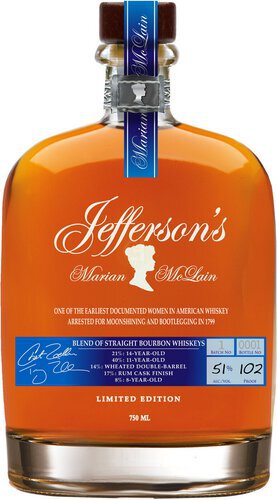 Jefferson's Marian Mclain Batch Blended Straight Bourbon