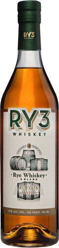 Ry3 Rye Whiskey Rum Cask Finish 100 Proof