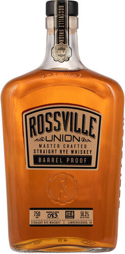 Rossville Union Master Crafted Barrel Proof Straight Rye Whiskey