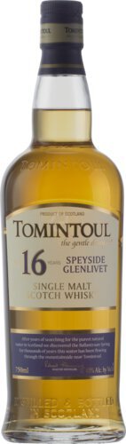 Tomintoul 16 Year Old Single Malt Scotch Whisky Gift w/Flask