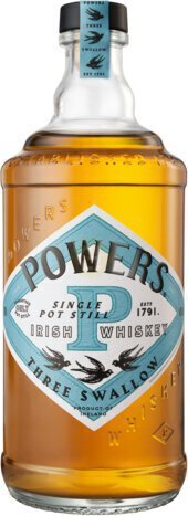 Powers Three Swallow Irish Whiskey Distilled Non Chill Filtered Pot Still