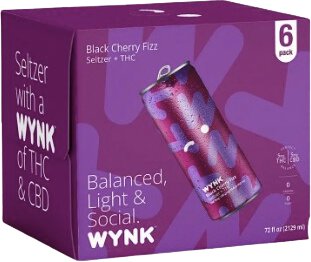 Wynk Black Cherry Fizz Seltzer 5mg THC 5mg CBD 6pk 12OZ ...