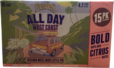 Founders All Day West Coast 15PK Cans 12OZ - Keller's Beer ...