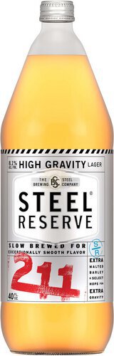 Steel Reserve 211 High Gravity Lager 40OZ - Hollywood Liquors ...