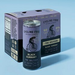 CYCLING FROG 5MG THC/10MG CBD BLACK CURRANT SELZTER 6PK CANS 12OZ ...