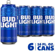 BUD LIGHT 16 0Z 6 PACK CAN 16OZ - Wines and More, Milford, CT ...