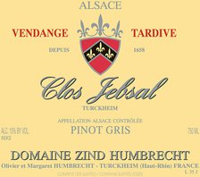 Domaine Zind Humbrecht Pinot Gris Clos Jesbal Vt Alsace 375ML ...